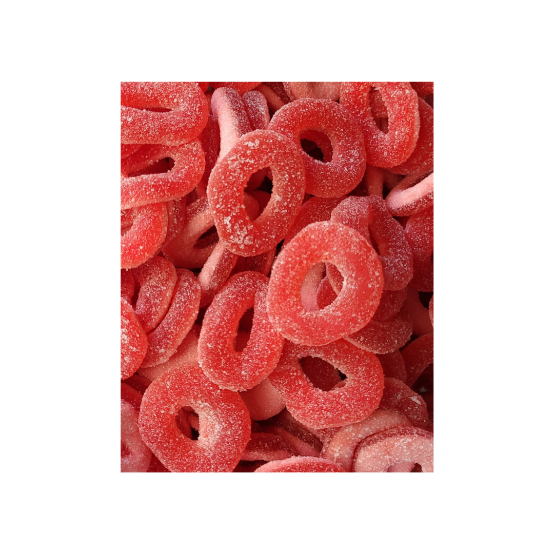 DULCEPLUS ANNEAUX FRAISE ACIDULÉS (100G)